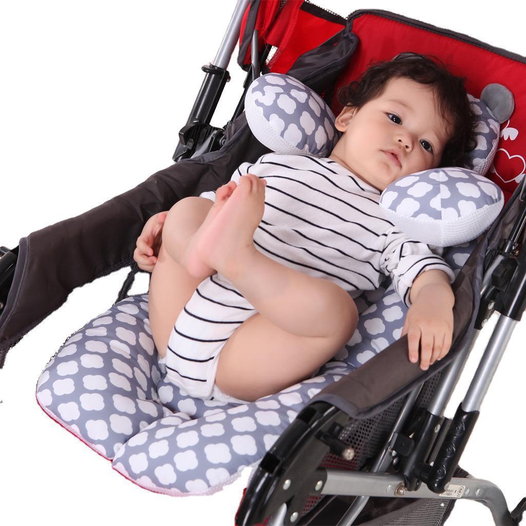 YippeeTots™ All-Season Baby Stroller Cushion with Neck and Body Support – Soft & Breathable Infant Sleeping Pad