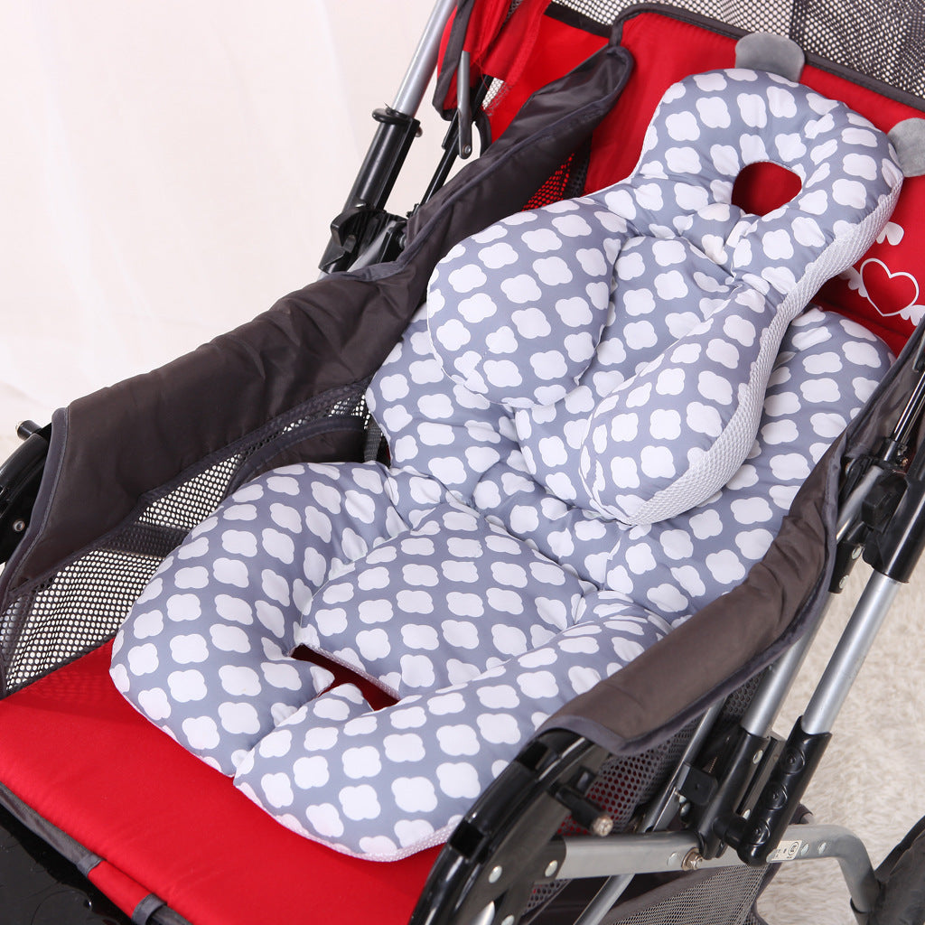YippeeTots™ All-Season Baby Stroller Cushion with Neck and Body Support – Soft & Breathable Infant Sleeping Pad