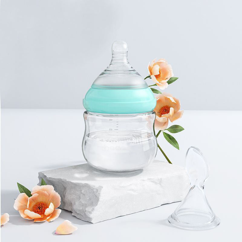 Borosilicate Glass Baby Feeding Spoon Bottle - BPA-Free, Leak-Proof, Easy-to-Use Feeding Solution for Infants