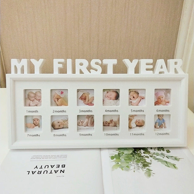 My First Year Baby Photo Frame – 12-Month Milestone Keepsake for Newborns