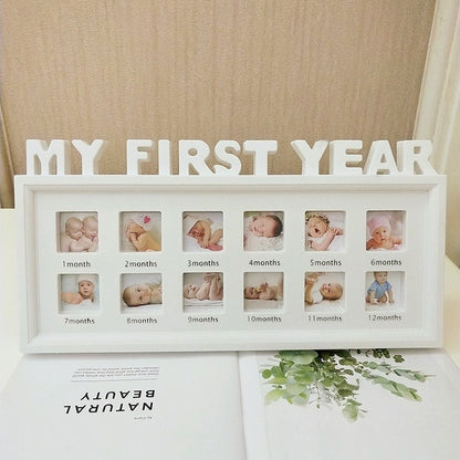 My First Year Baby Photo Frame – 12-Month Milestone Keepsake for Newborns