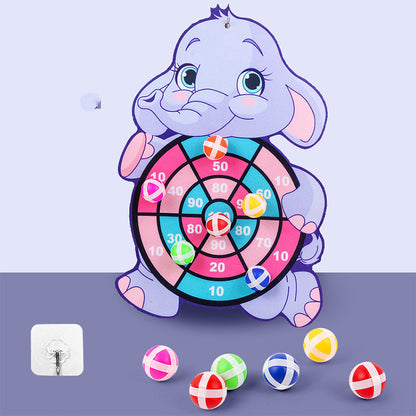 Kids Sticky Ball Dart Board Game – Cartoon Target Toy for Indoor & Outdoor Play