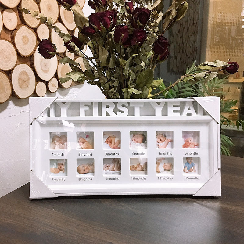 My First Year Baby Photo Frame – 12-Month Milestone Keepsake for Newborns