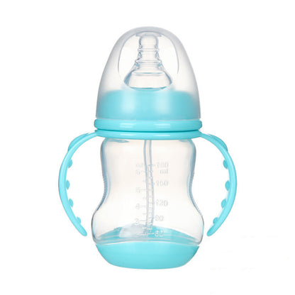 Anti-Colic Wide-Neck Baby Bottle with Handle & Straw – 180ML/240ML