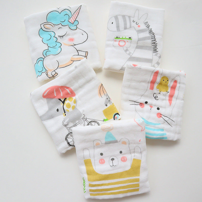 Embroidered Baby Towel – Soft Cotton Saliva Towel for Babies