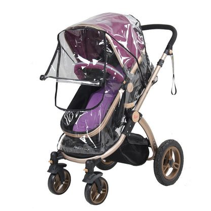 Universal Baby Stroller Windshield – Weather Shield for Rain, Wind, and Dust Protection