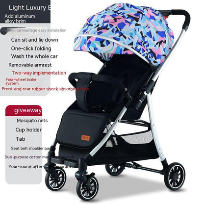 Lightweight Reclining Baby Stroller – Compact & Travel-Friendly