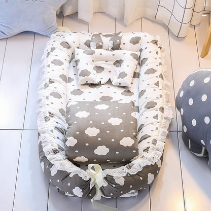 Baby Portable Removable And Washable Bed With Quilt