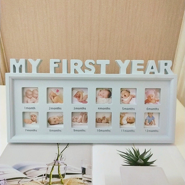 My First Year Baby Photo Frame – 12-Month Milestone Keepsake for Newborns