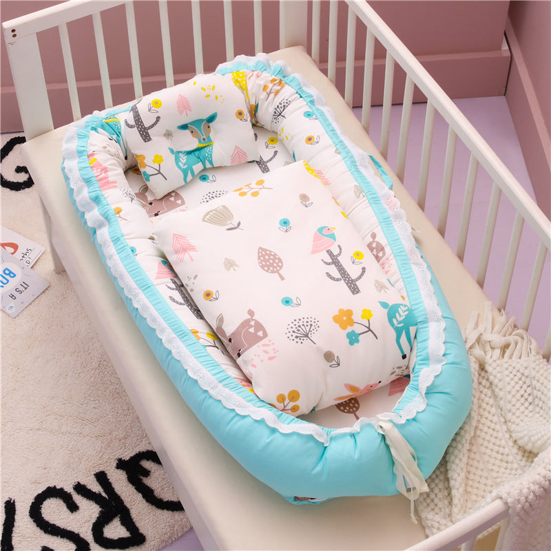 Baby Portable Removable And Washable Bed With Quilt