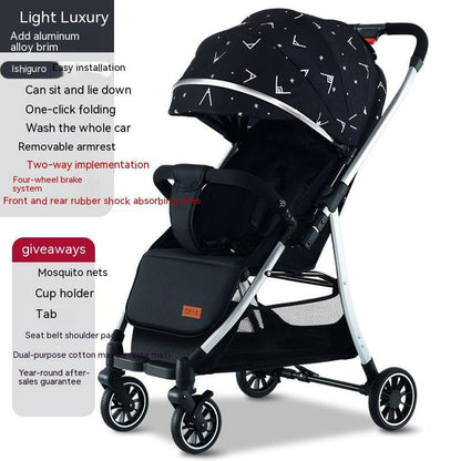 Lightweight Reclining Baby Stroller – Compact & Travel-Friendly