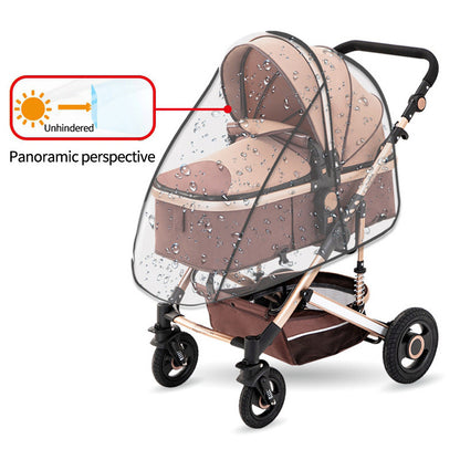 Baby Stroller Rain Cover – Waterproof, Windproof & Transparent Shield