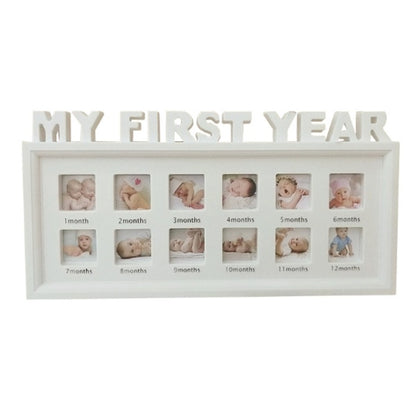 My First Year Baby Photo Frame – 12-Month Milestone Keepsake for Newborns