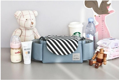 Multifunctional Baby Stroller Organizer Bag – Maternity Nappy Bag with Cup Holder & Wheelchair Compatibility