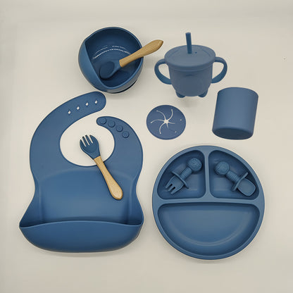 Baby Silicone Training Tableware Set for Self-Feeding & Weaning