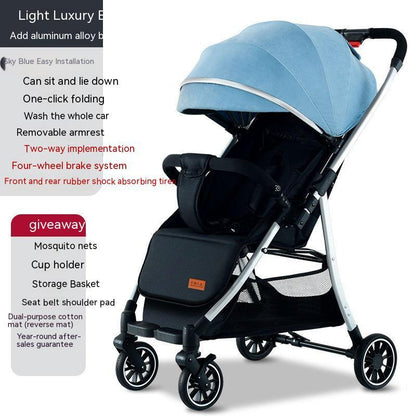 Lightweight Reclining Baby Stroller – Compact & Travel-Friendly