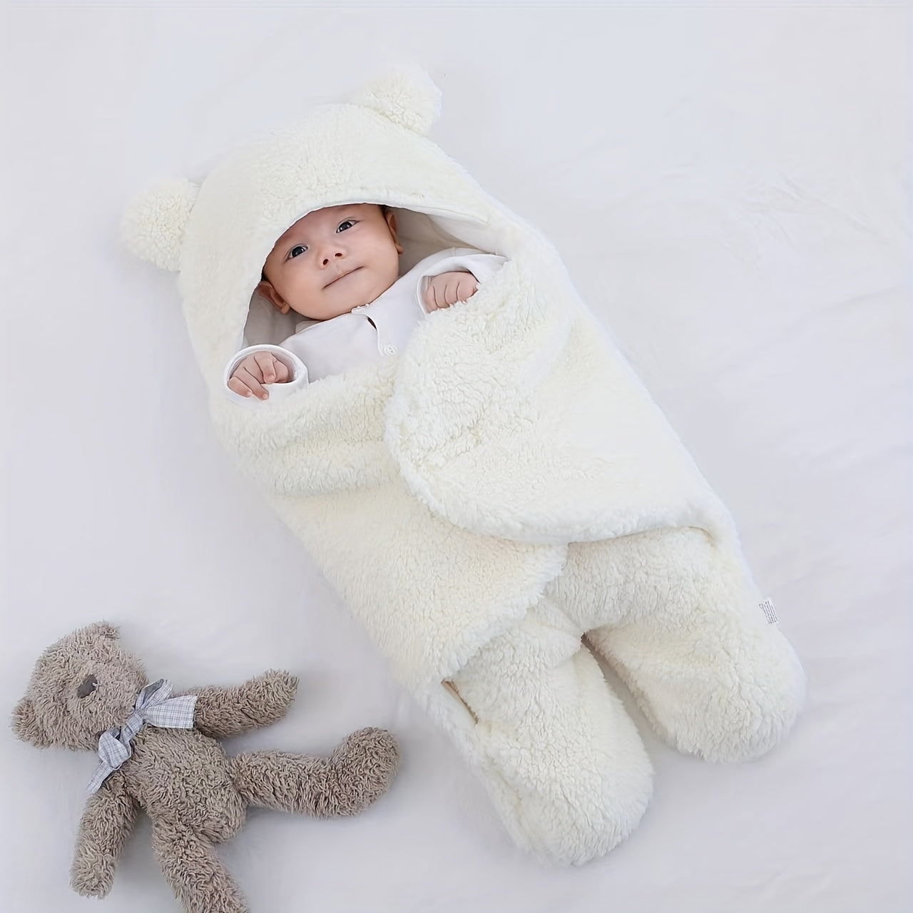 Baby Sleeping Bag – Soft & Warm Nap Mat with Removable Pillow for 0-10 Months