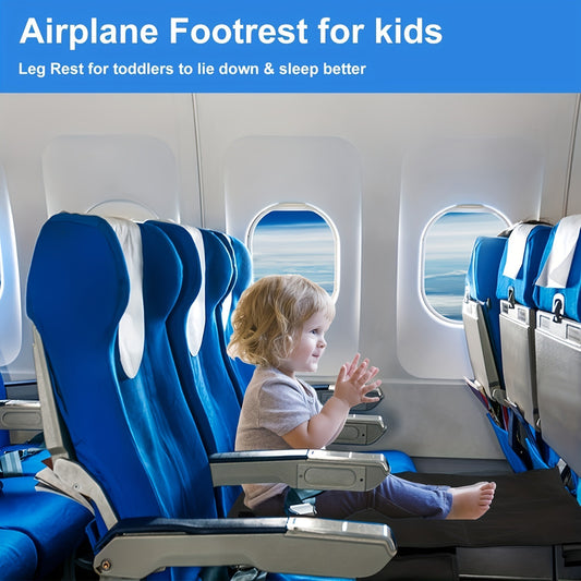 Kids Airplane Bed – Portable Travel Footrest & Seat Extender for Toddlers | Breathable In-Flight Hammock for Comfortable Airplane Sleep