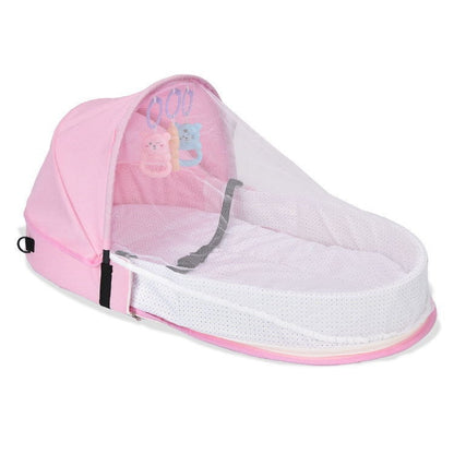 Portable Folding Baby Travel Crib with Anti-Pressure Design