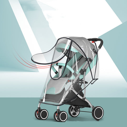 Baby Stroller Rain Cover – Waterproof, Windproof & Transparent Shield