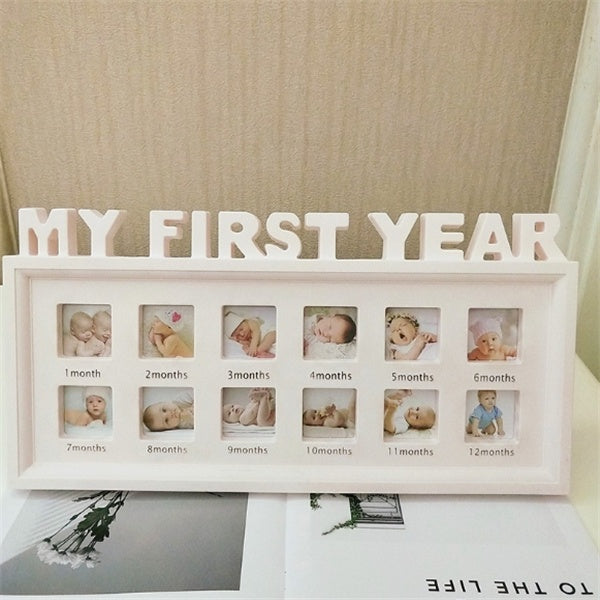 My First Year Baby Photo Frame – 12-Month Milestone Keepsake for Newborns