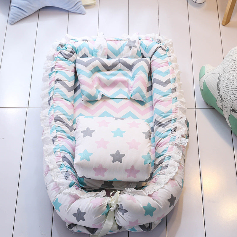 Baby Portable Removable And Washable Bed With Quilt