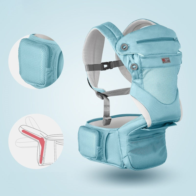 All-Season Foldable Baby Carrier & Waist Stool – Multi-Functional, Lightweight, Portable Baby Carrier for Parents