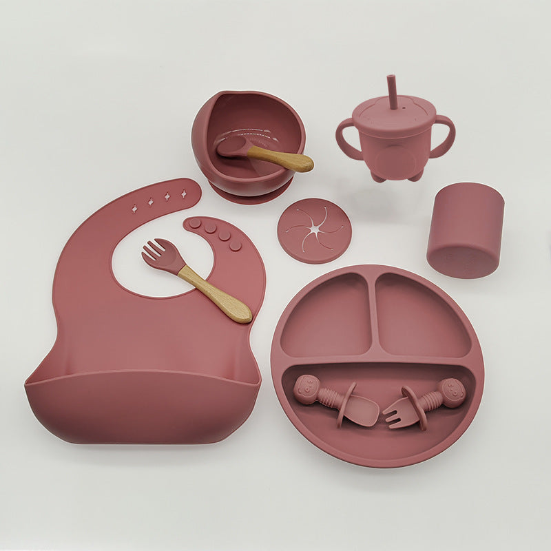 Baby Silicone Training Tableware Set for Self-Feeding & Weaning