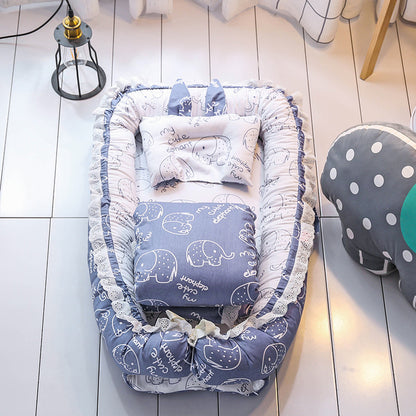 Baby Portable Removable And Washable Bed With Quilt