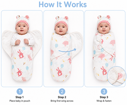 YippeeTots SecureWing™ Adjustable Baby Swaddle