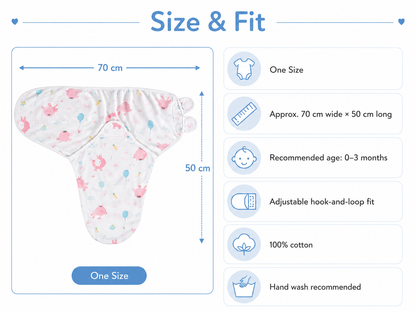 YippeeTots SecureWing™ Adjustable Baby Swaddle