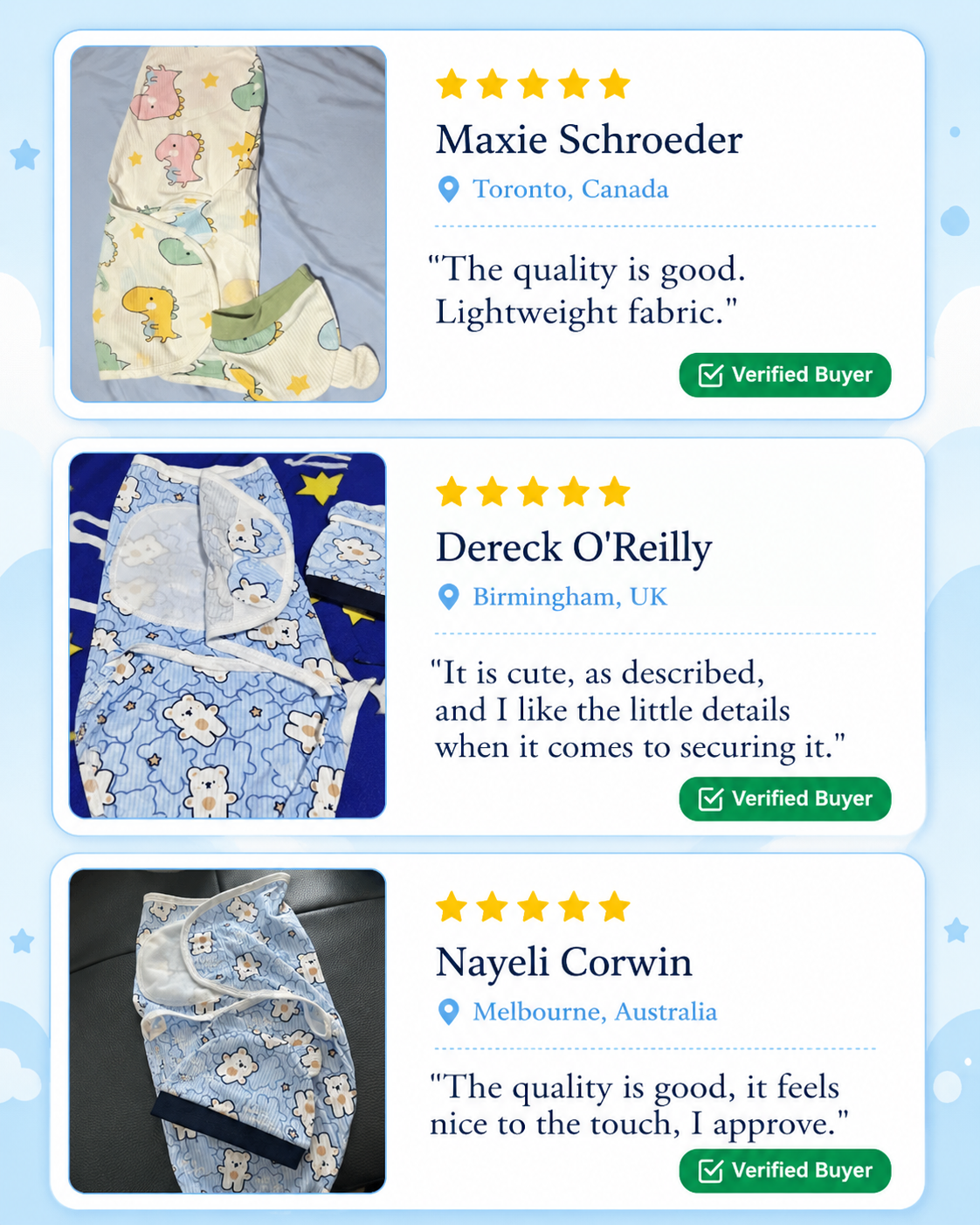 YippeeTots SecureWing™ Adjustable Baby Swaddle