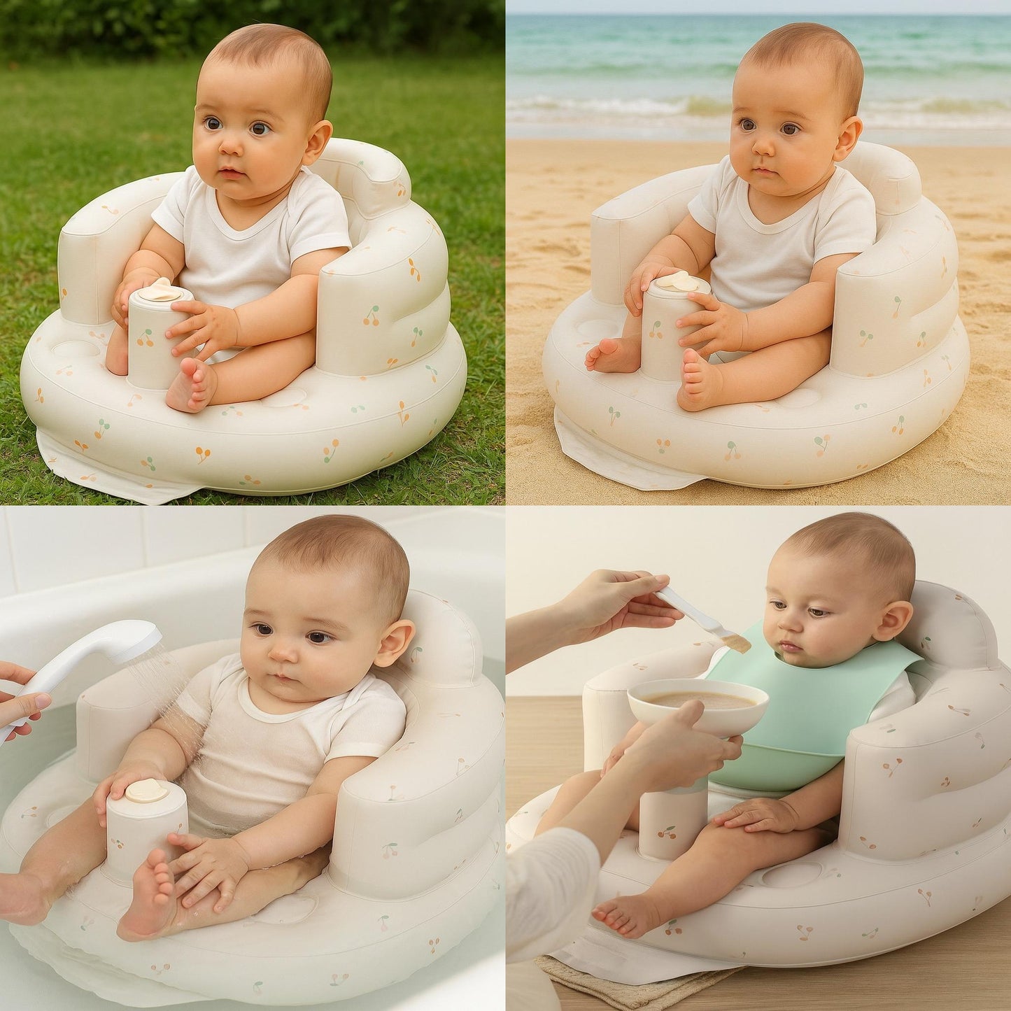 YippeeTots™ Inflatable Baby Chair | Built-In Pump