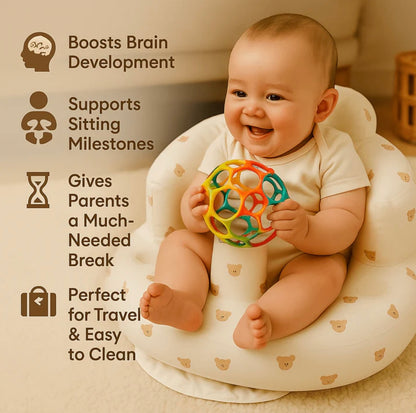 YippeeTots™ Inflatable Baby Chair | Built-In Pump