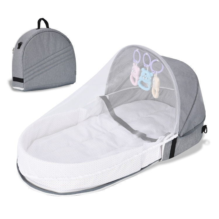 Portable Folding Baby Travel Crib with Anti-Pressure Design