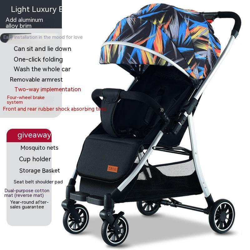 Lightweight Reclining Baby Stroller – Compact & Travel-Friendly