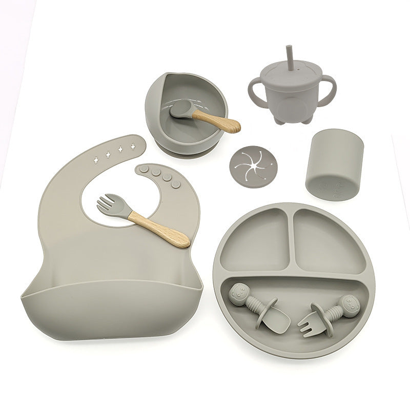 Baby Silicone Training Tableware Set for Self-Feeding & Weaning