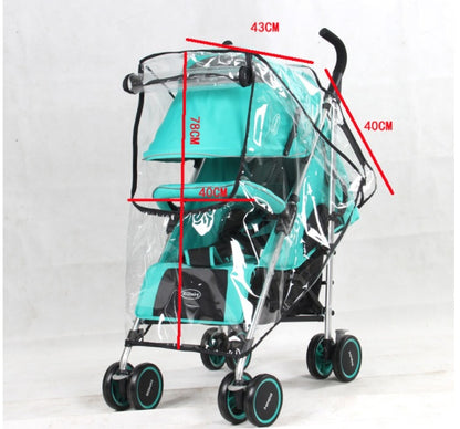 Universal Baby Stroller Windshield – Weather Shield for Rain, Wind, and Dust Protection