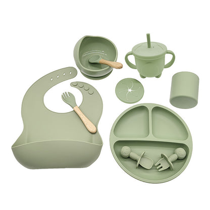 Baby Silicone Training Tableware Set for Self-Feeding & Weaning