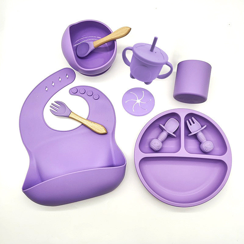 Baby Silicone Training Tableware Set for Self-Feeding & Weaning