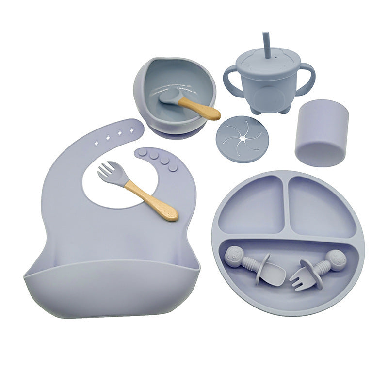 Baby Silicone Training Tableware Set for Self-Feeding & Weaning