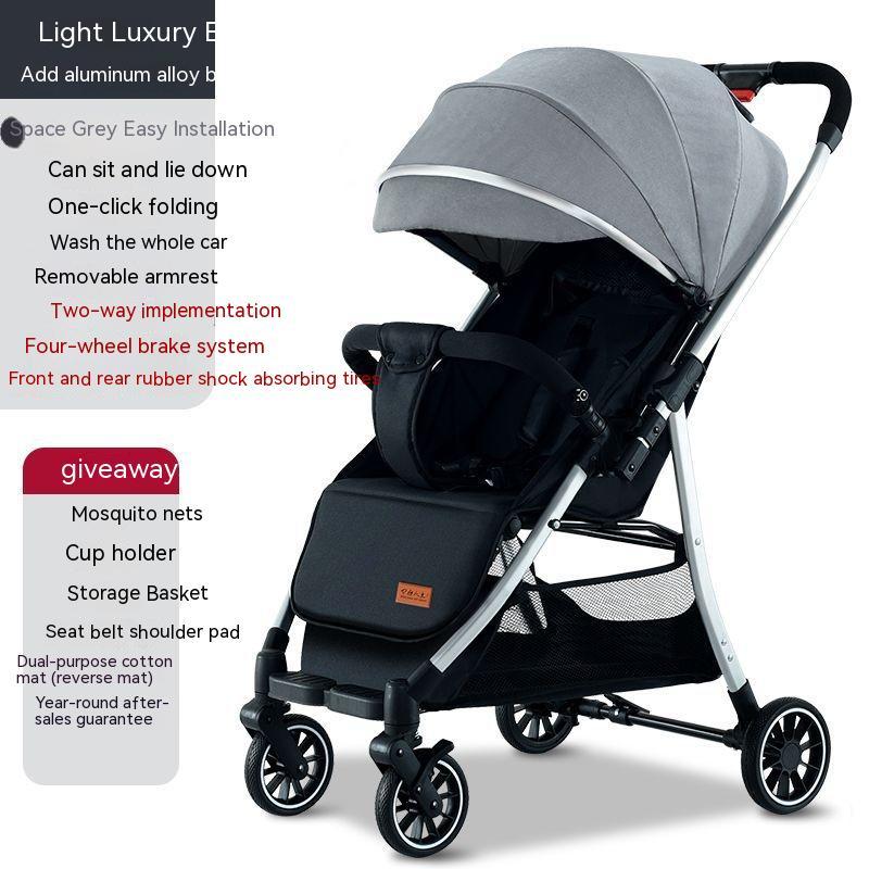 Lightweight Reclining Baby Stroller – Compact & Travel-Friendly