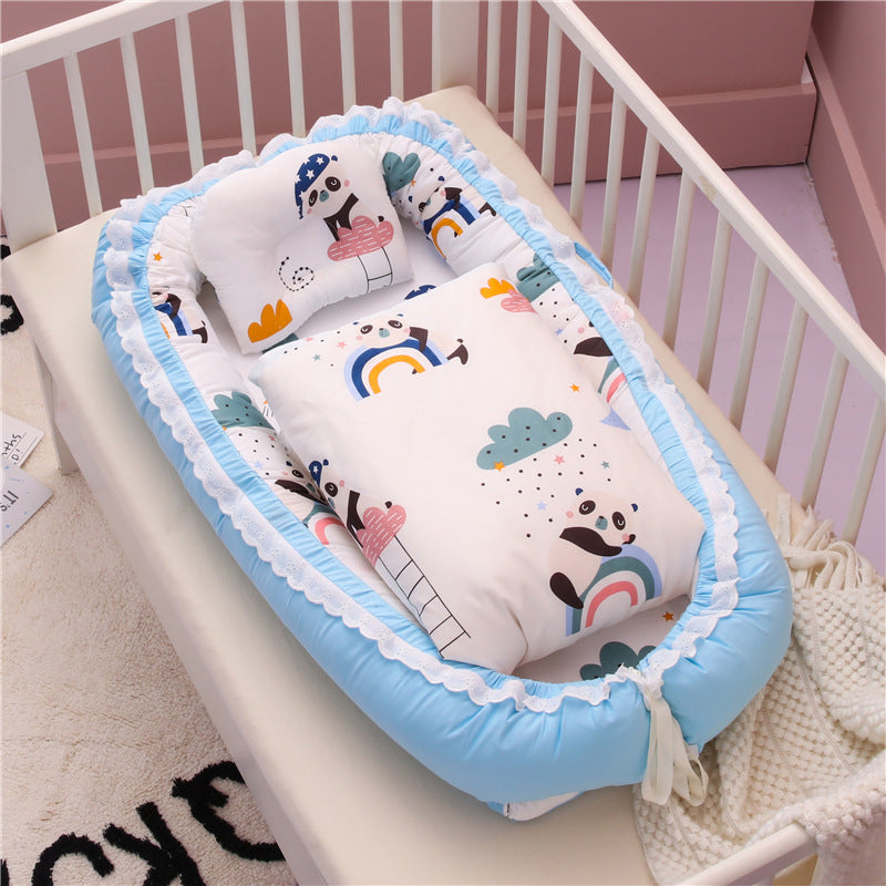 Baby Portable Removable And Washable Bed With Quilt