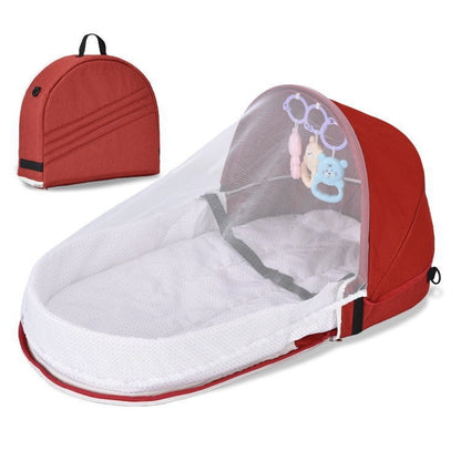 Portable Folding Baby Travel Crib with Anti-Pressure Design