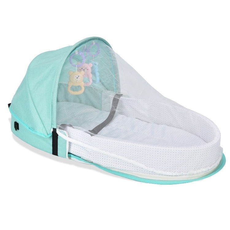 Portable Folding Baby Travel Crib with Anti-Pressure Design