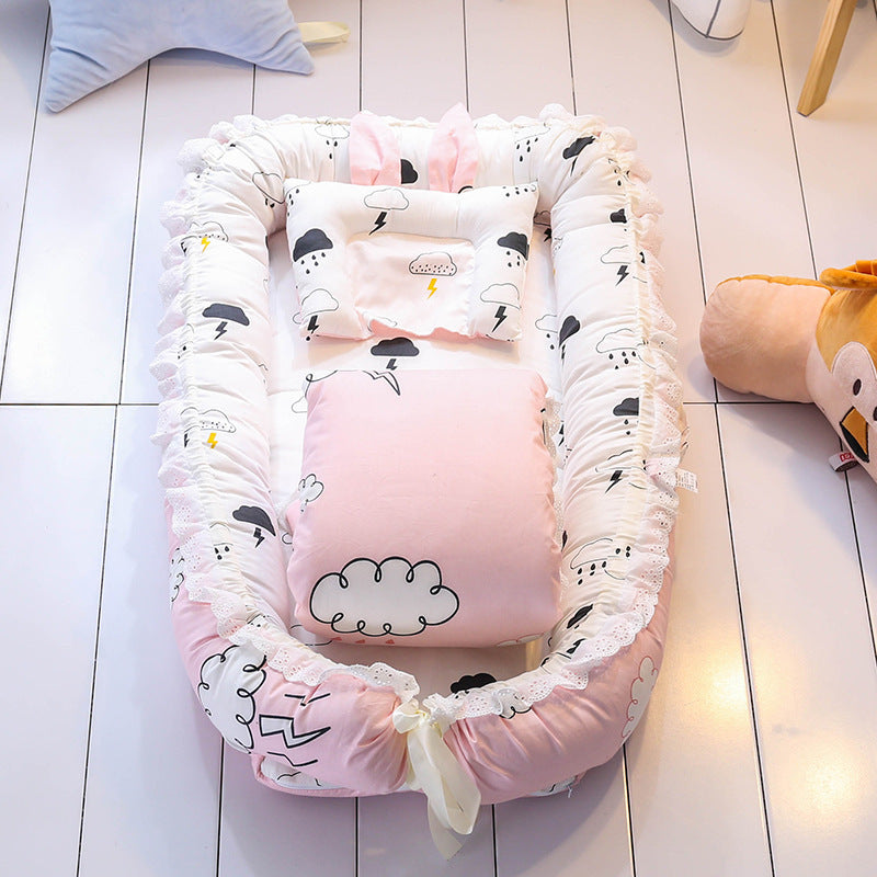 Baby Portable Removable And Washable Bed With Quilt